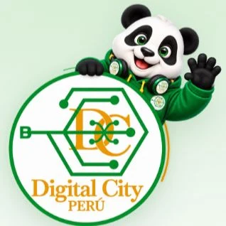 Marca de Digital City Perú con su panda